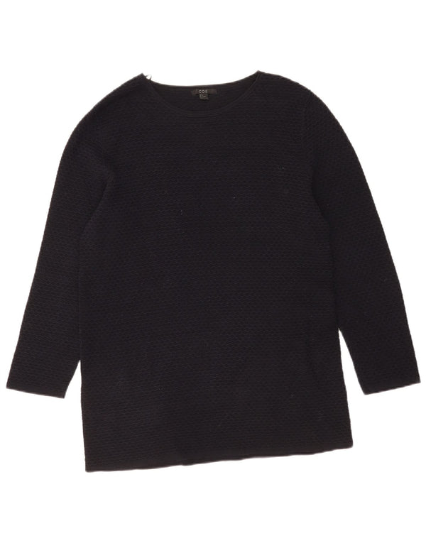 Cos Top para mujer manga 3/4 UK 10 Pequeño algodón negro