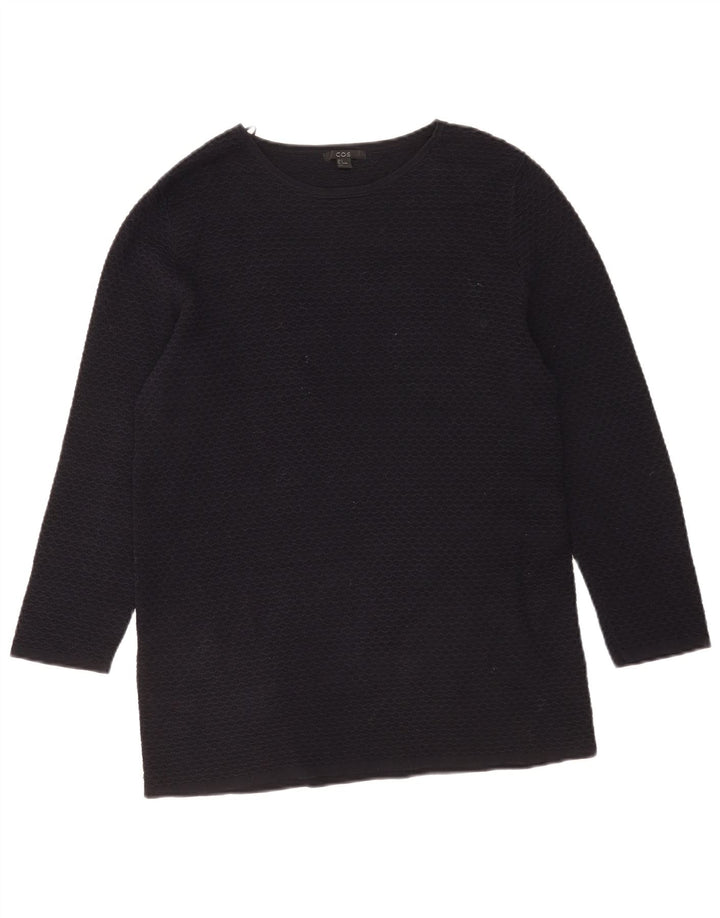 Cos Top para mujer manga 3/4 UK 10 Pequeño algodón negro