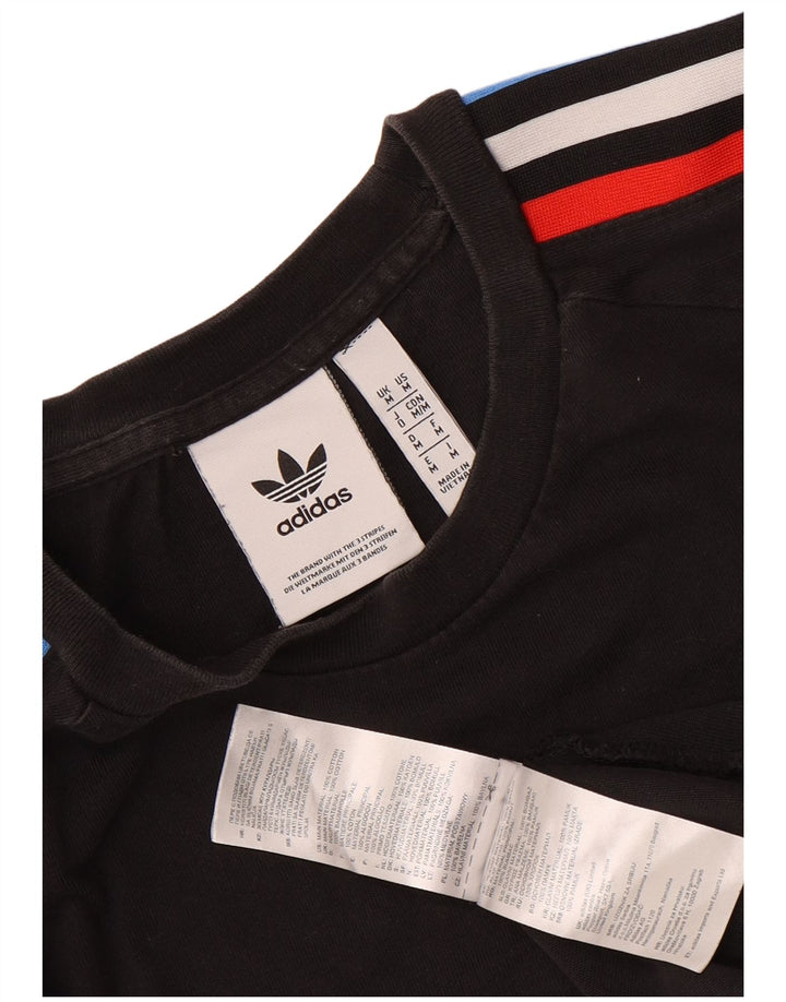 Adidas - Camiseta gráfica para hombre, talla mediana, algodón negro