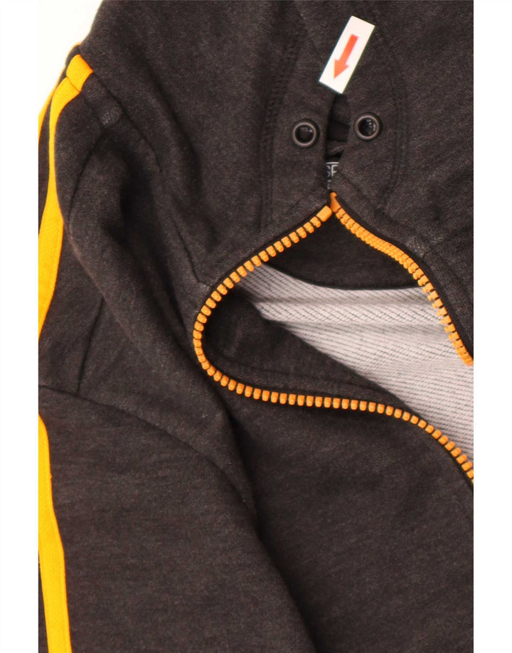 Adidas Mens Climalite Zip Sudadera con capucha Suéter Pequeño Gris Poliéster