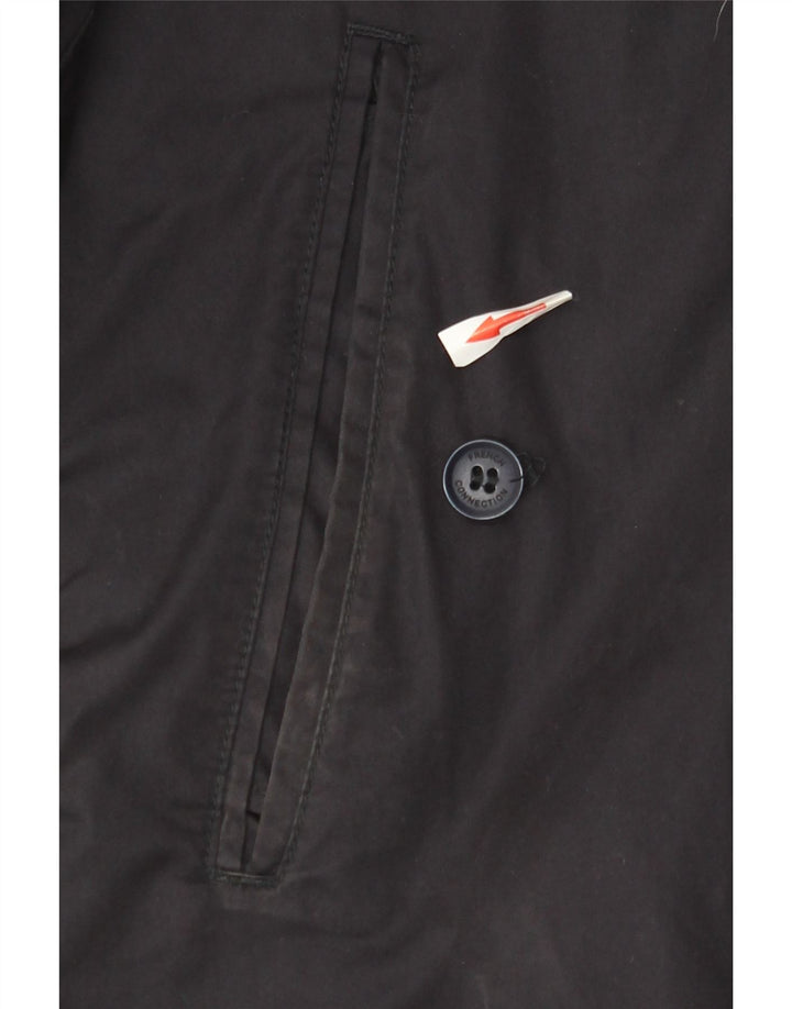 French Connection Chaqueta Bomber para Hombre UK 40 Grande Algodón Azul Marino