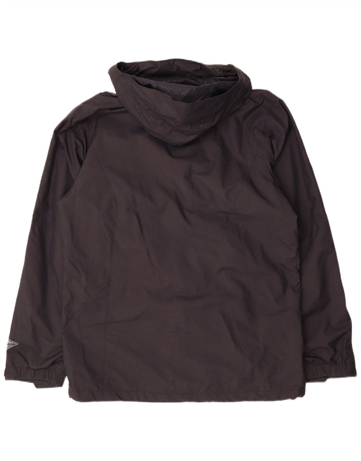 COLUMBIA Chaqueta cortavientos con capucha Omni-Tech para hombre UK 38 Medium Black Nylon