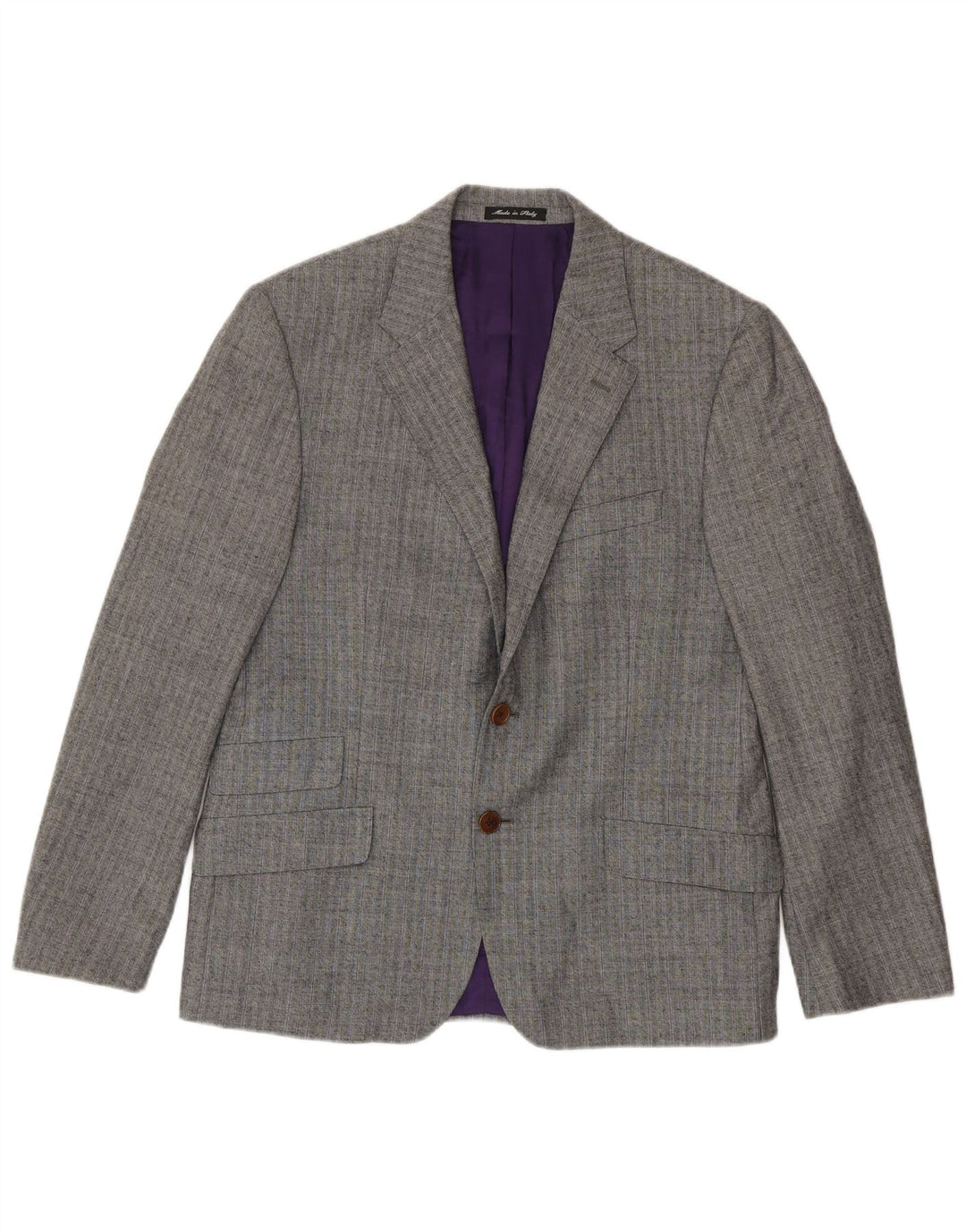 Paul Smith Chaqueta tipo blazer de 2 botones para hombre UK 40 Grande Gris Lana a rayas