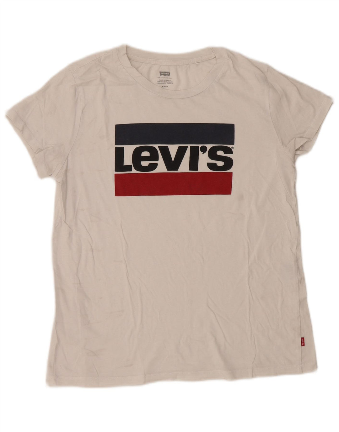 Levi's Hombre Camiseta Gráfica Top Medio Blanco