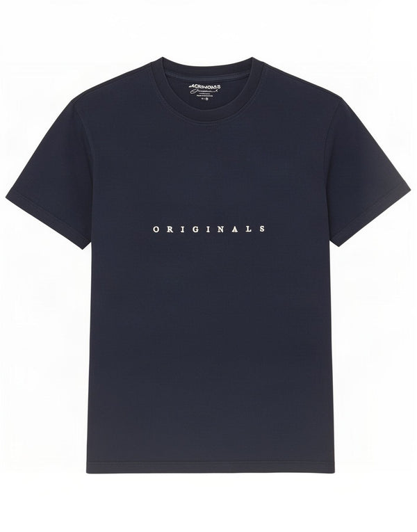 Jack & Jones Camiseta gráfica para hombre Top Small Navy Blue