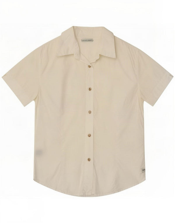 Murphy & Nye Camisa de manga corta para mujer UK 40 Small White Cotton