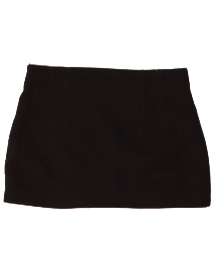 Zara Mujer Mini Falda XL W34 Negro Poliéster