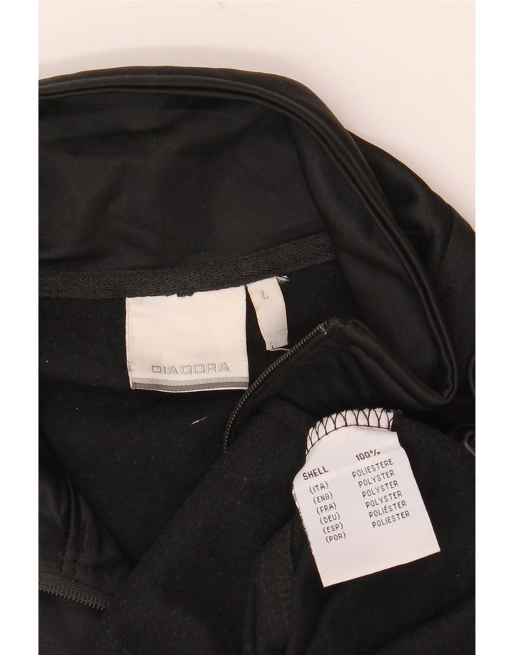Diadora Hombre Chándal Top Jacket Large Negro Colorblock Poliéster