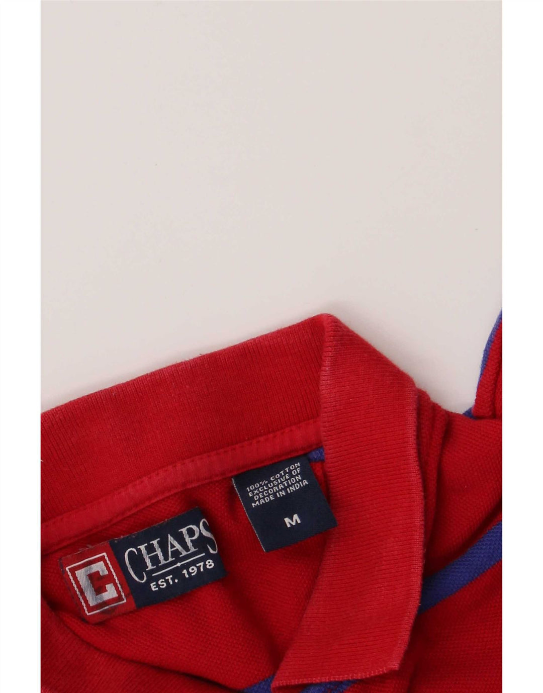 Chaps Polo para hombre de algodón a rayas rojo medio