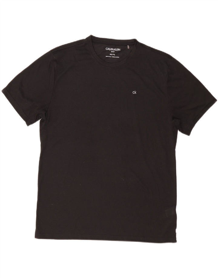 CALVIN KLEIN Camiseta para hombre Top 2XL Negro Poliéster