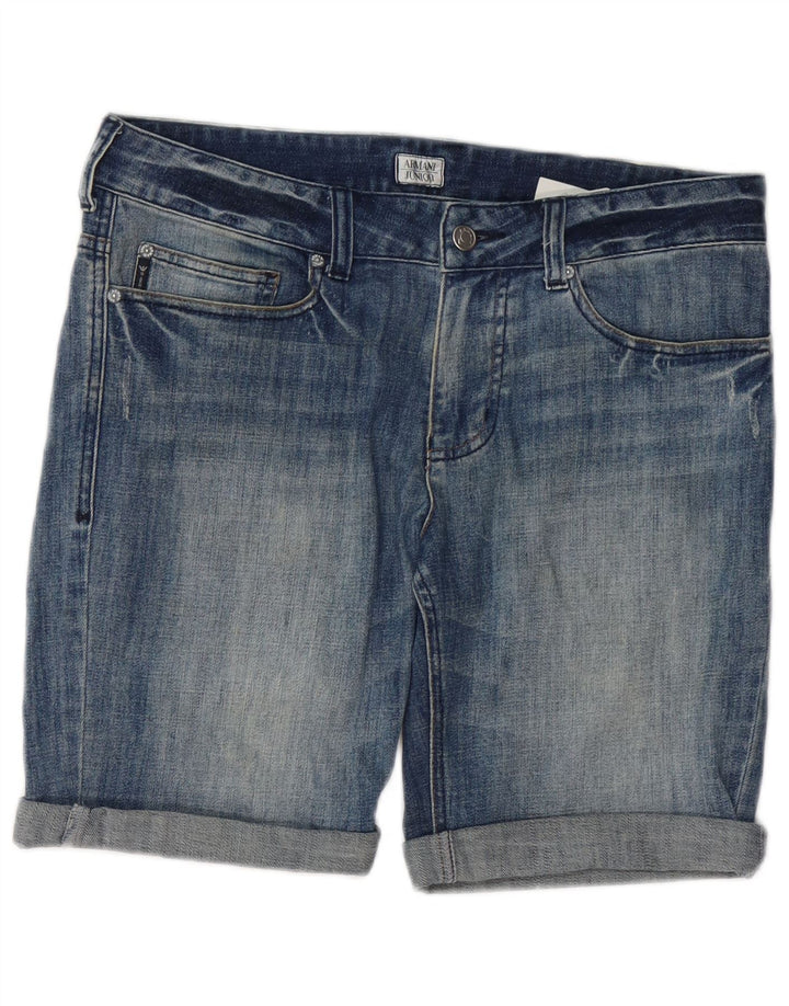Armani Junior Pantalones cortos vaqueros para niños 14-15 años W34 Algodón azul