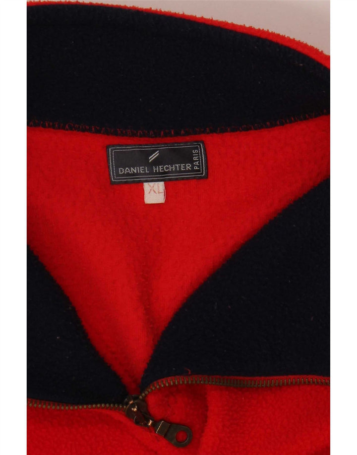 Daniel Hechter Jersey de forro polar con cuello y cremallera para hombre XL Rojo
