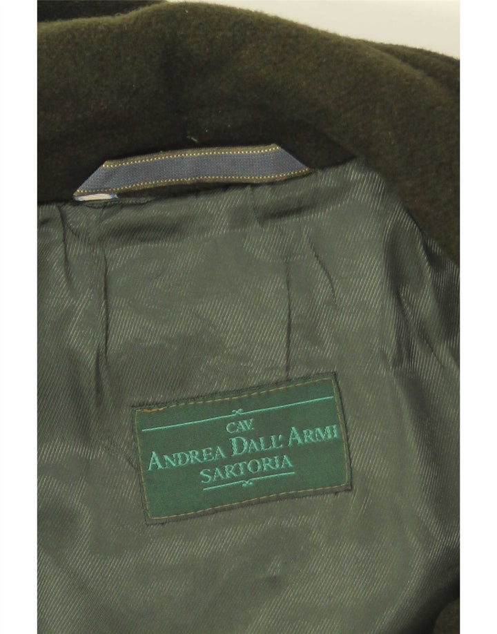 Vintage mujer con capucha Duffle abrigo Reino Unido 14 verde medio