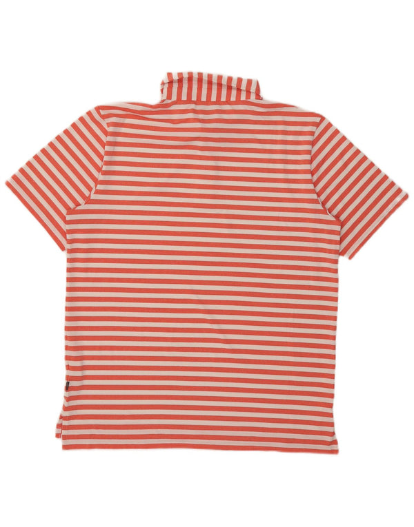 Polo de golf Calvin Klein para hombre Poliéster a rayas naranja medio