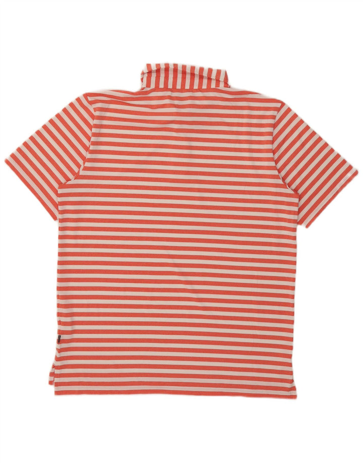 Polo de golf Calvin Klein para hombre Poliéster a rayas naranja medio
