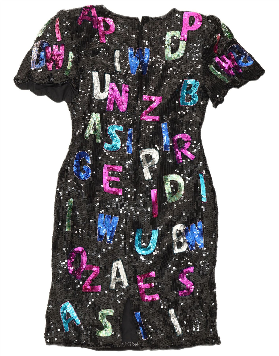 SWEELO Vestido tubo gráfico para mujer UK 18 XL Seda negra