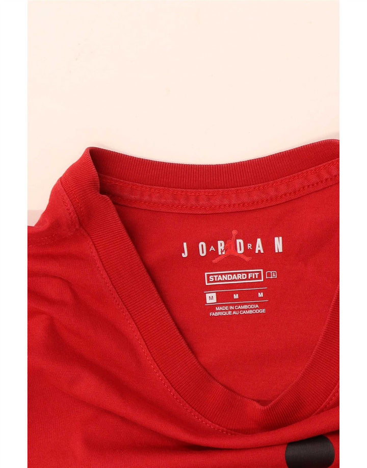Jordan Camiseta gráfica de ajuste estándar para hombre, talla mediana, roja