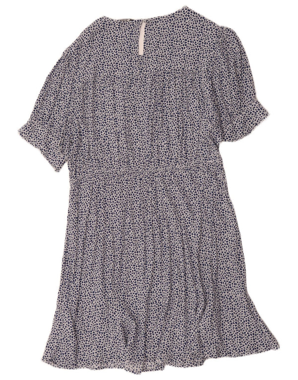 Marks & Spencer Vestido escalonado para mujer UK 40 XL Viscosa floral azul
