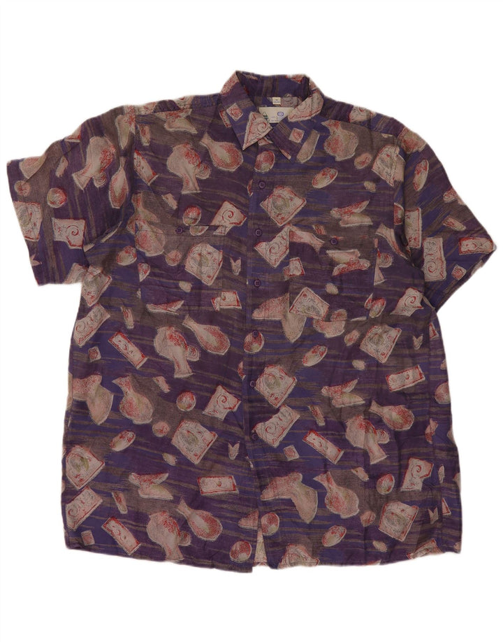 Nuevo Camisa rápida de manga corta para hombre, talla 39/40, seda de retales