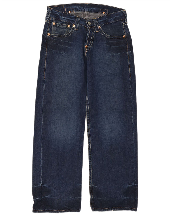 LEVI'S Womens 902 Wide Leg Jeans W29 L30 Navy Blue Cotton Vintage Levi's and Second-Hand Levi's from Messina Hembry 