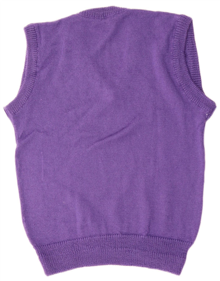 Vintage Hombres Chaleco Tank Top Medio Púrpura
