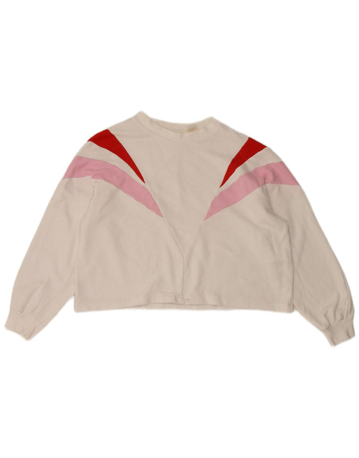 Levi's - Sudadera corta para mujer, talla 40, color blanco mediano