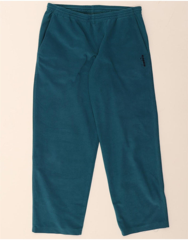 DIADORA Mens Tracksuit Trousers IT 50 Large  Green Polyester Vintage Diadora and Second-Hand Diadora from Messina Hembry 