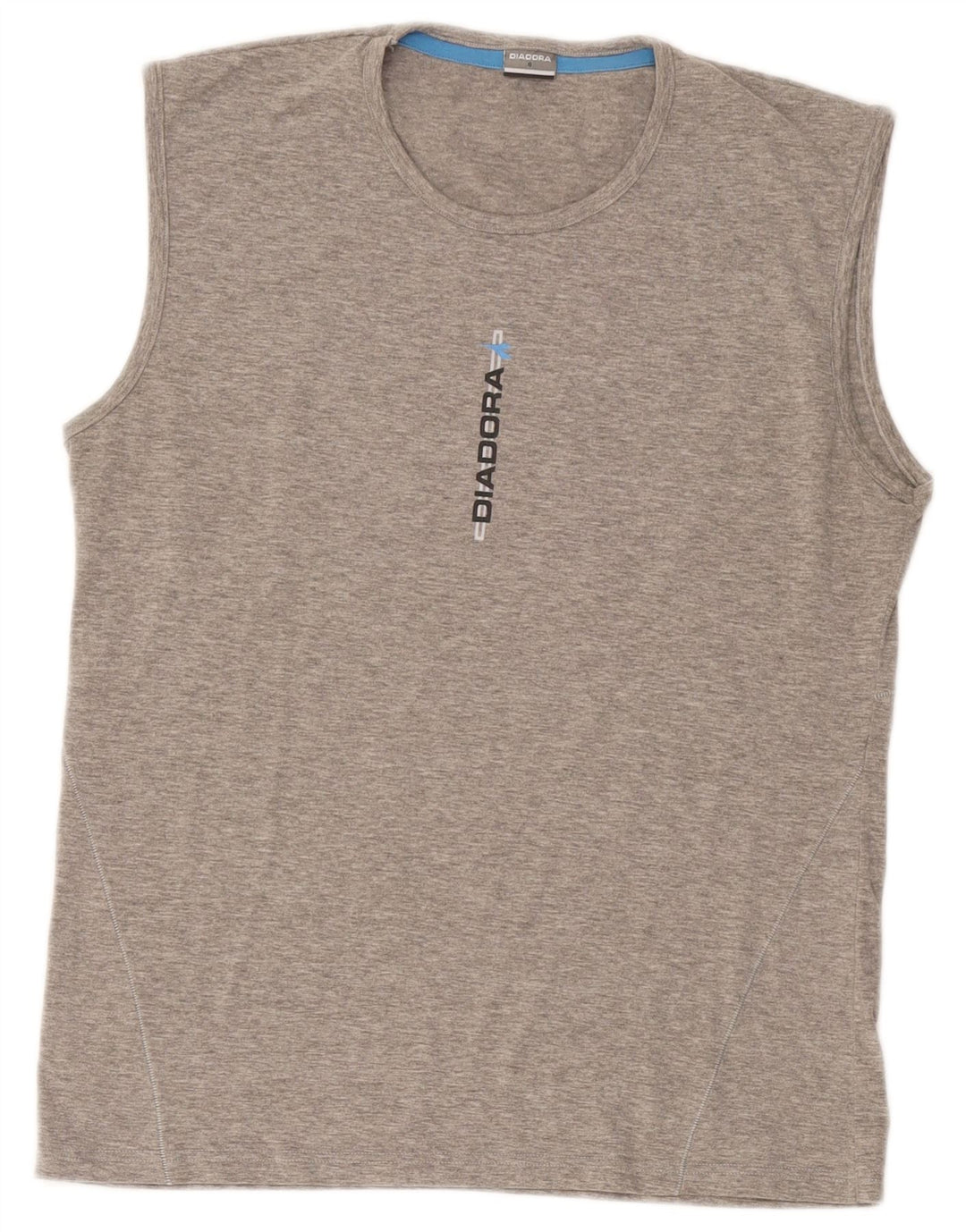 Diadora Hombre Camiseta Sin Mangas Con Gráfico Gris Medio Moteado