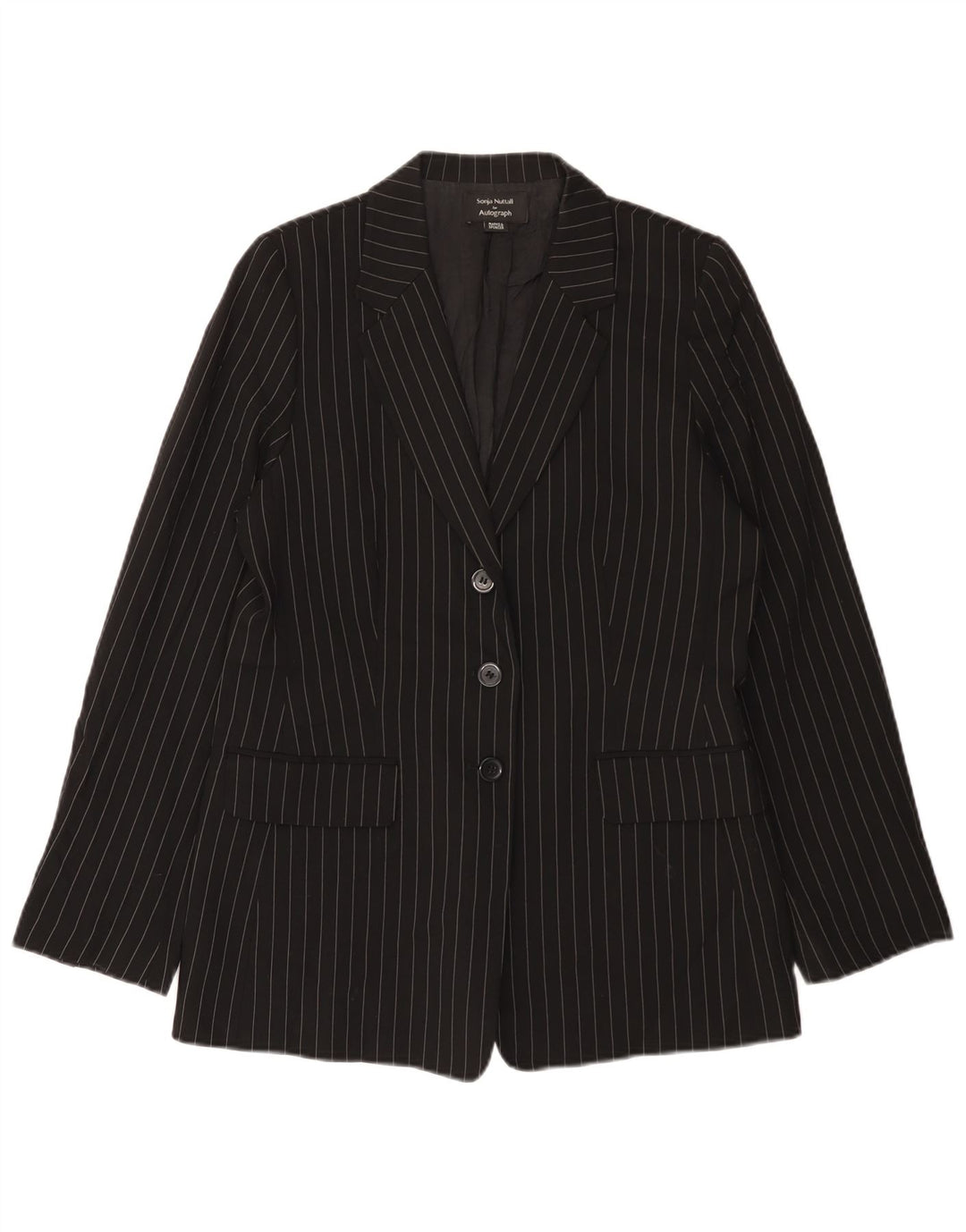 Marks & Spencer Chaqueta Blazer Autograph para Mujer Reino Unido 42 Mediana Rayas Negras