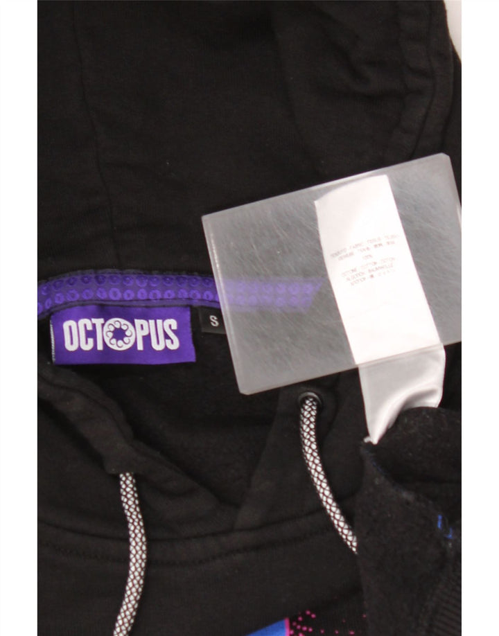 OCTOPUS Hombre Sudadera con capucha gráfica Jersey Pequeño Negro Colorblock Algodón