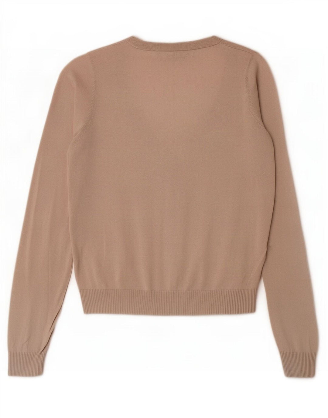 Zara Mujer Cárdigan Suéter UK 12 Algodón Beige Medio