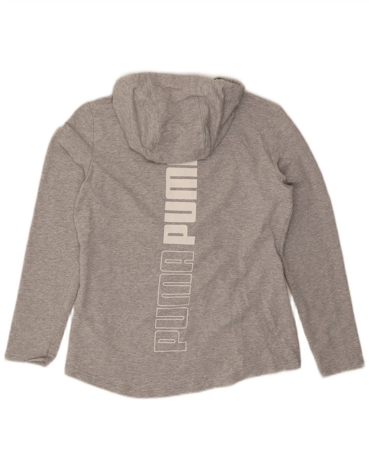 PUMA Sudadera con capucha y cremallera gráfica para mujer Reino Unido 12 Algodón gris medio