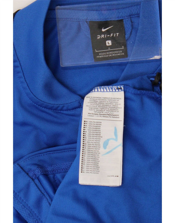 Nike Hombre Dri Fit Graphic Chándal Top Chaqueta Grande Azul Colorblock