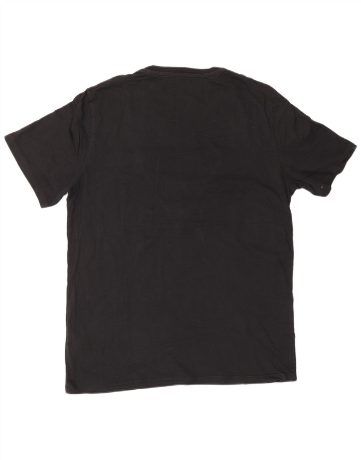Guess Camiseta gráfica para hombre Top mediano de algodón negro