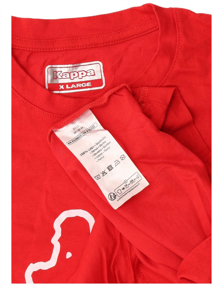 KAPPA Camiseta gráfica para niños Top 15-16 años XL Rojo Algodón