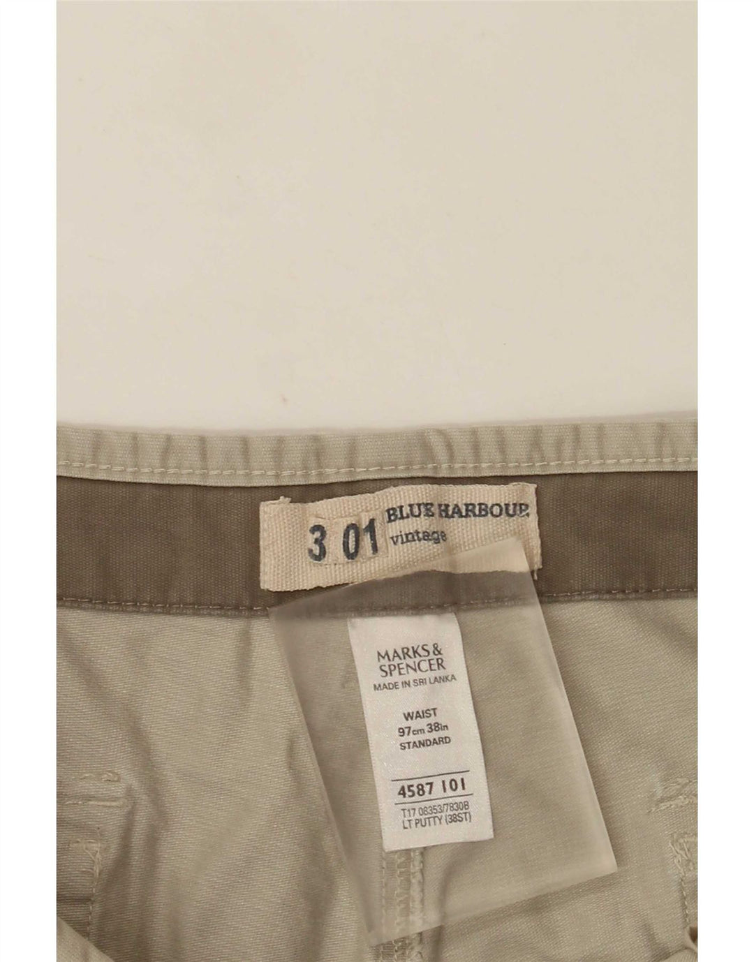Marks & Spencer Pantalones cortos cargo Harbor azul para hombre W38 XL Verde