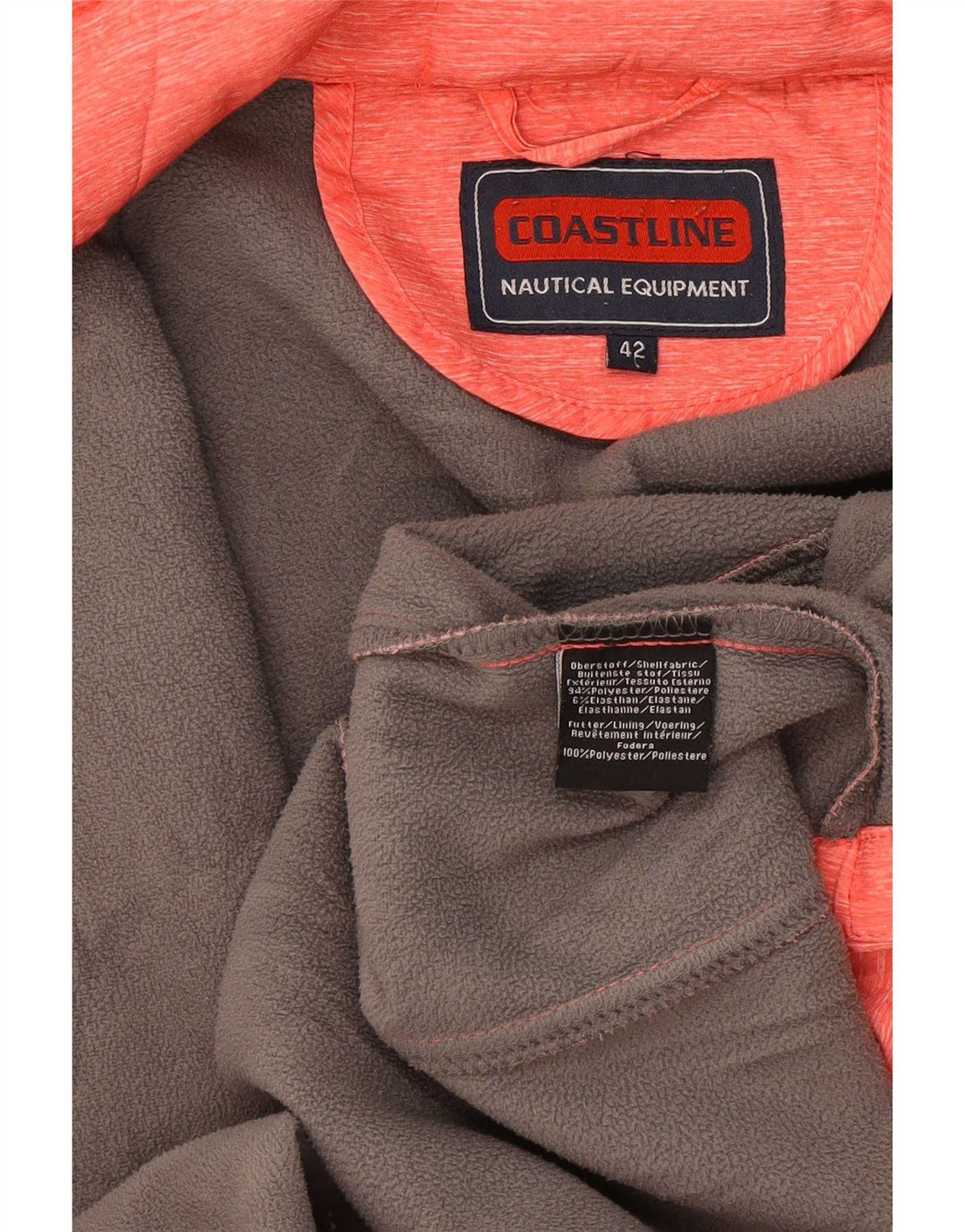 Chaqueta cortavientos con capucha para mujer Coast EU 42 Poliéster moteado rojo grande