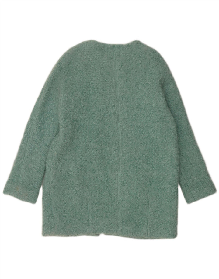 Zara Mujer Abrigo Extragrande UK 44 Algodón Azul Medio