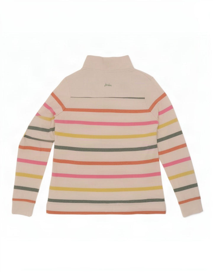 Joules Sudadera con Cuello y Botones para Mujer UK 10 Small White Stripes