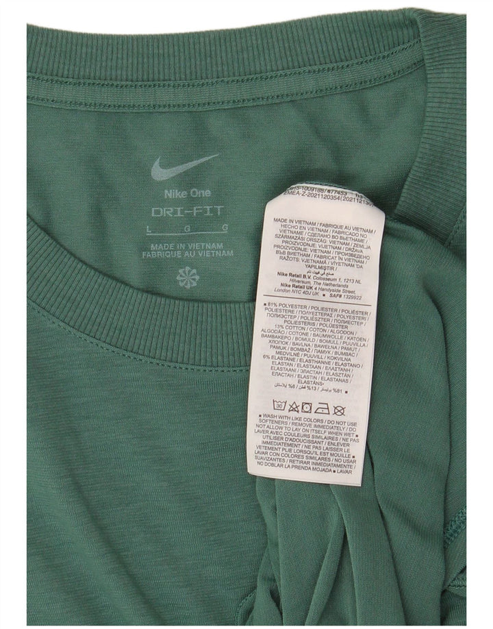 NIKE Camiseta Dri Fit para Hombre Top Grande Poliéster Verde