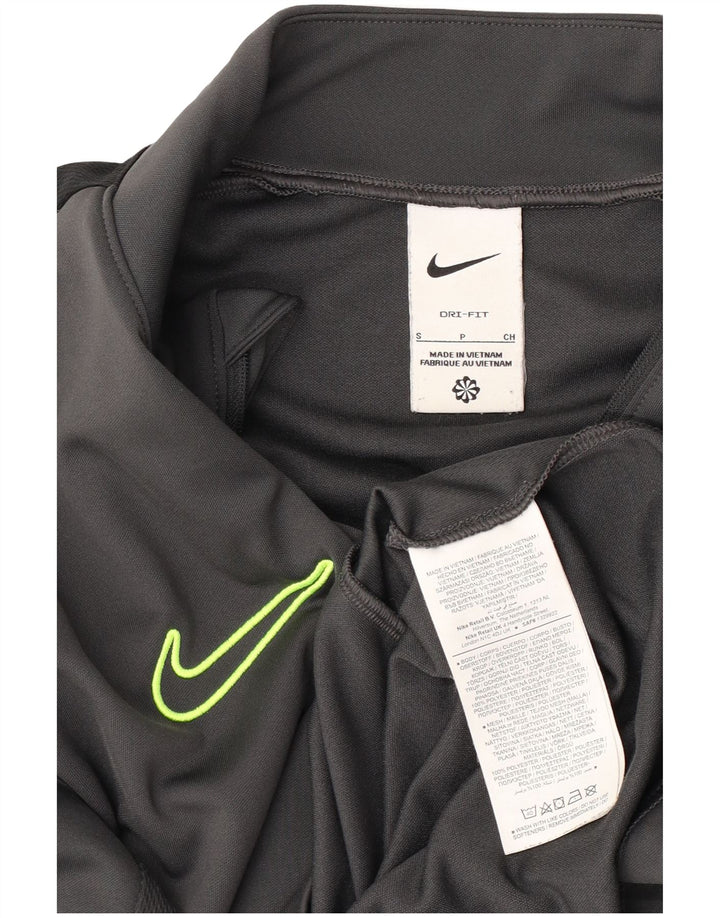 Nike Dri Fit - Chándal con cremallera y cuello para hombre, talla pequeña, color gris