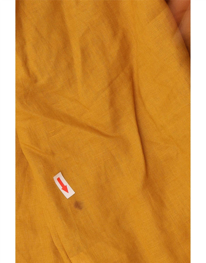 Marks & Spencer Blusa para Mujer Top UK 40 Grande Lino Amarillo