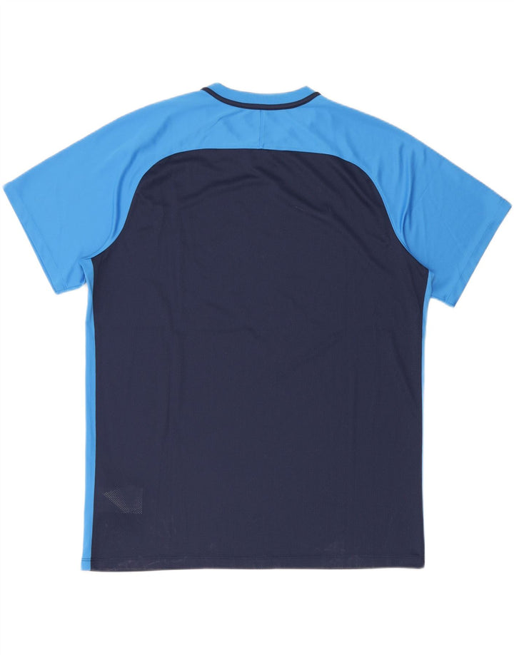 Nike Camiseta Dri Fit para hombre Top 2XL Azul marino Colorblock Poliéster