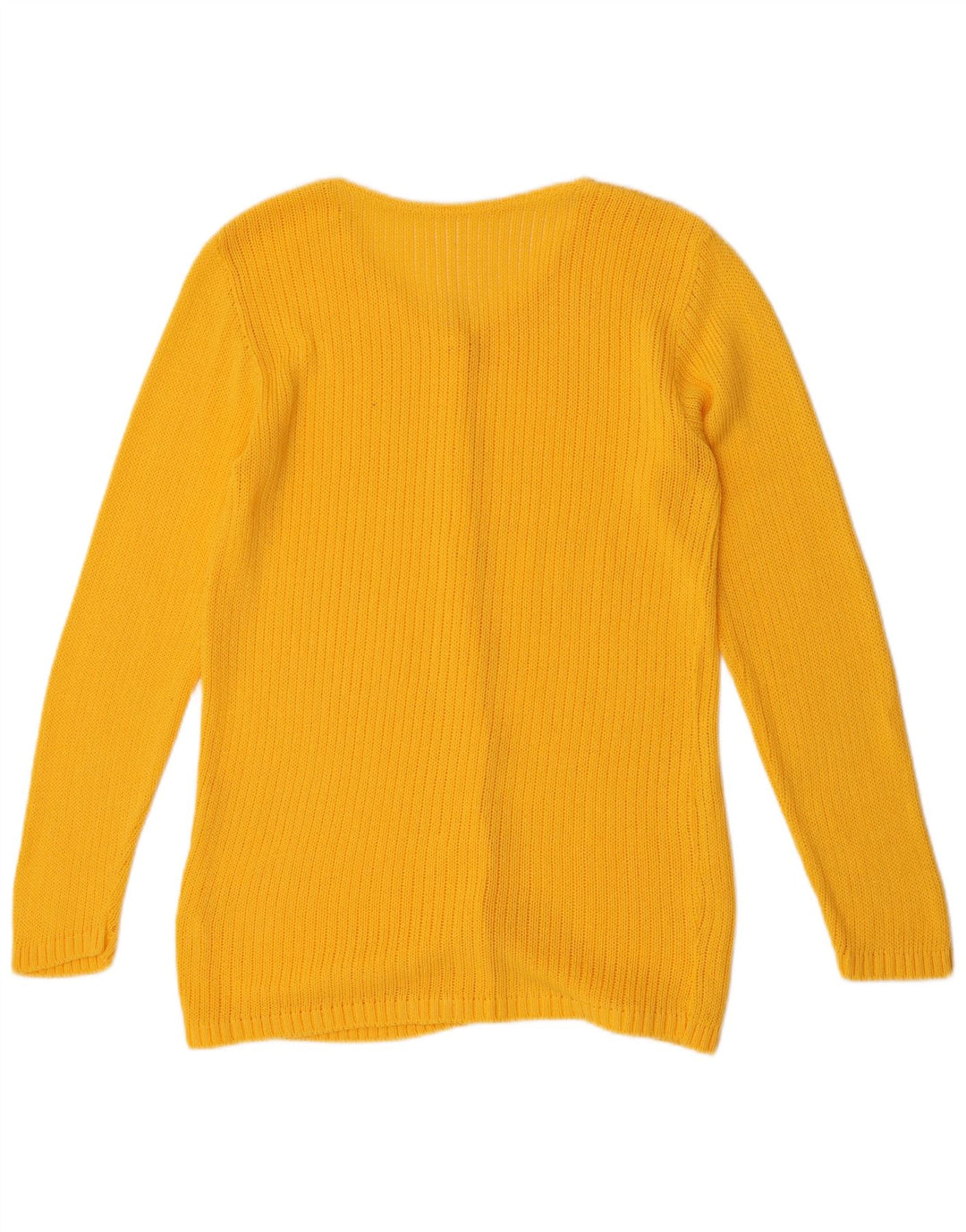 VINTAGE Suéter Cárdigan para Mujer Reino Unido 14 Amarillo Medio