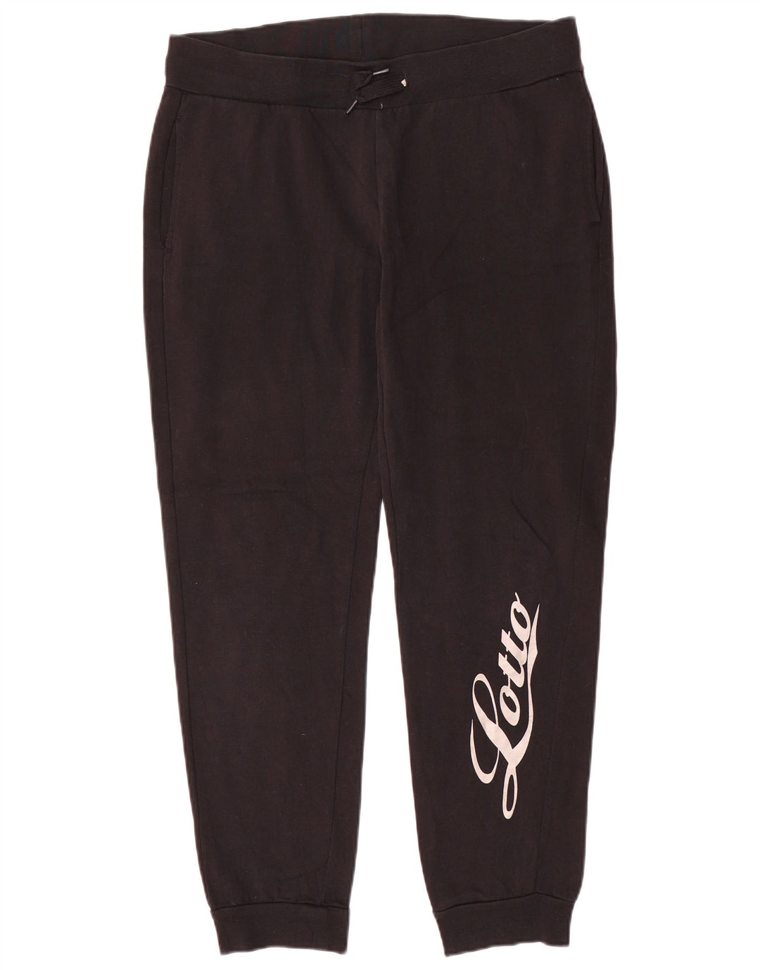 LOTTO Pantalones de chándal gráficos para mujer Joggers UK 40 Mediano Negro Algodón