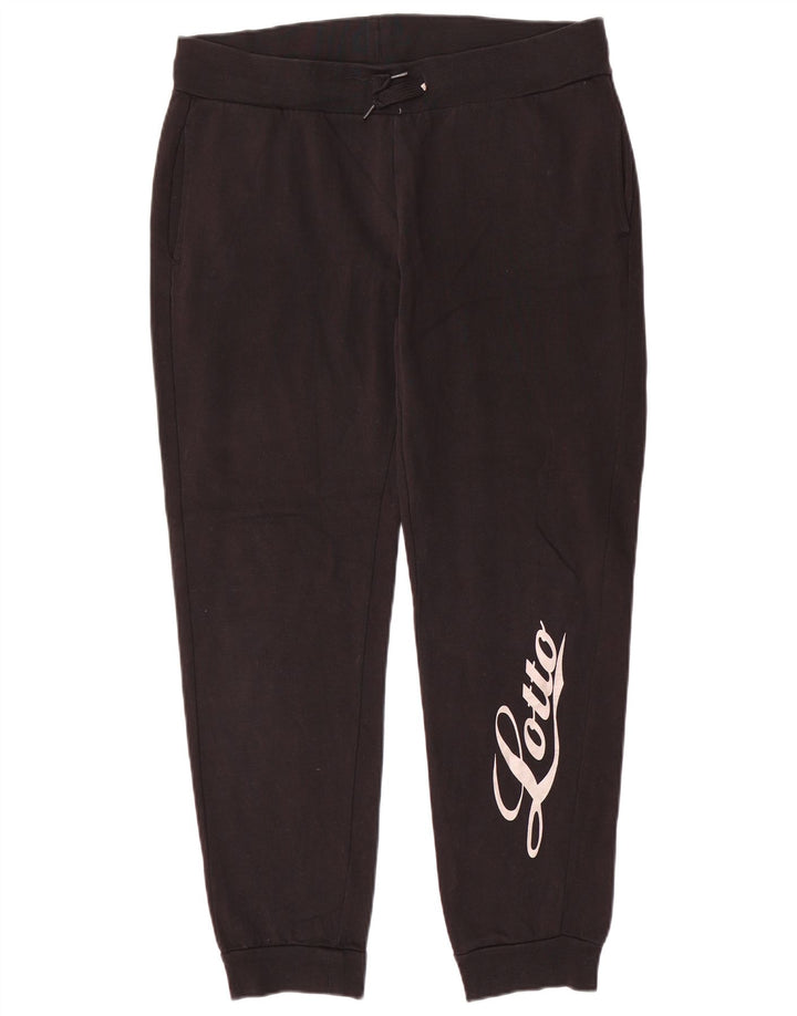 LOTTO Pantalones de chándal gráficos para mujer Joggers UK 40 Mediano Negro Algodón