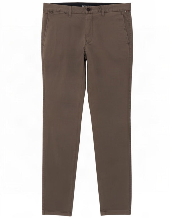 Pantalones chinos ajustados para hombre Tommy Hilfiger W34 L32 Algodón gris