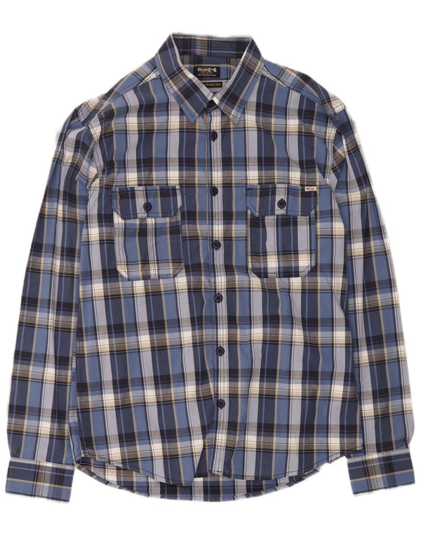 Jack & Jones Mens Shirt XL Blue Check Cotton