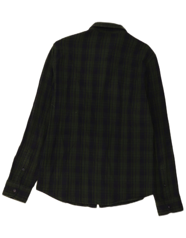 Camisa De Franela De Corte Slim De Algodón Con Cuadros Verdes Grandes De Lee Hombre