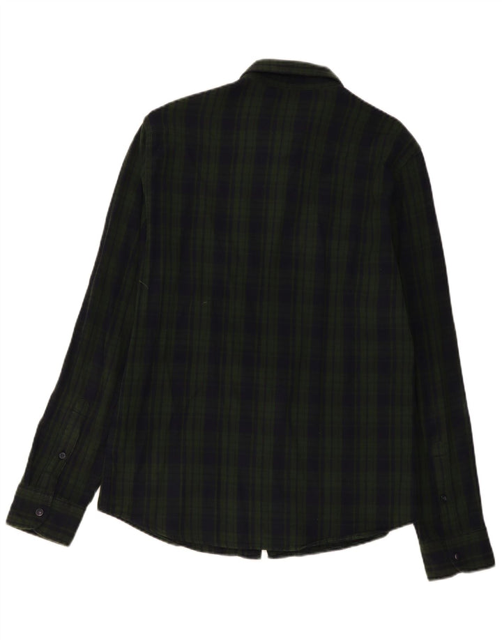 Camisa De Franela De Corte Slim De Algodón Con Cuadros Verdes Grandes De Lee Hombre